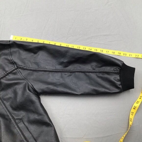 Princess Polly Black Goldsmith Faux LeatherBomber Jacket - Picture 9 of 10